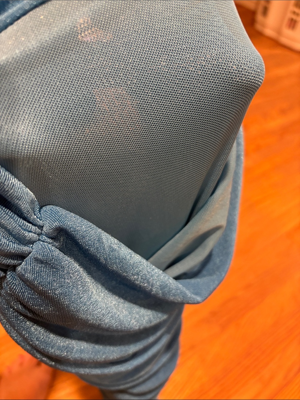 Lioness Teal One-Shoulder Ruched Dress - Picture 2 of 4